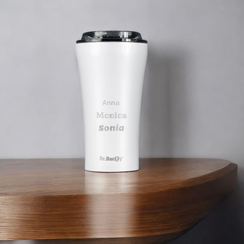 Dr.Bacty Apollo 2.0 keramikbeschichteter Kaffeebecher 360 ml - Glänzend Weiß