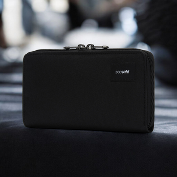 Pacsafe recyceltes RFIDsafe-reiseportemonnaie mit diebstahlschutz - schwarz