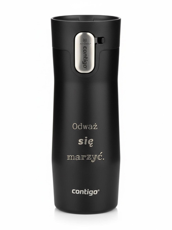 Kubek termiczny z grawerem Contigo West Loop 3.0 470 ml - Czarny