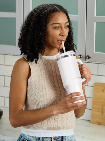 Thermal mug with straw Contigo Streeterville Tumbler 1200 ml - Salt