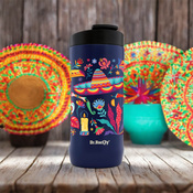 Dr.Bacty Notus 2-in-1 thermal coffee mug 360 ml - navy blue - Mexico
