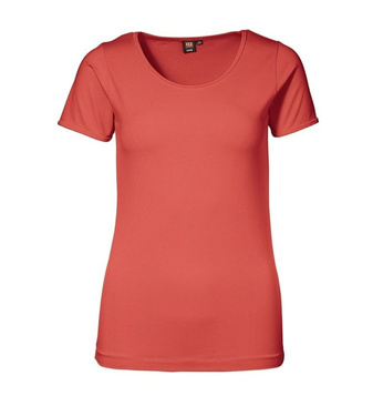 T-shirt with ID stretch, coral