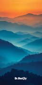 Dr.Bacty 60x130 double-sided quick-dry towel - Mountains