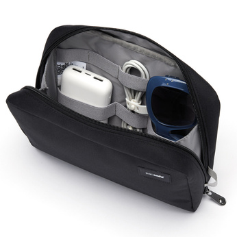 Organizer podróżny antykradzieżowy z recyklingu Pacsafe RFIDsafe - czarny