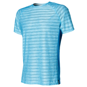 Sportliches Herren-T-Shirt mit kurzen Ärmeln aus Recyclingmaterial - SAXX HOT SHOT - blau.