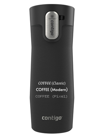 Thermal mug Contigo West Loop 3.0 with custom inscription- engraved - Balck