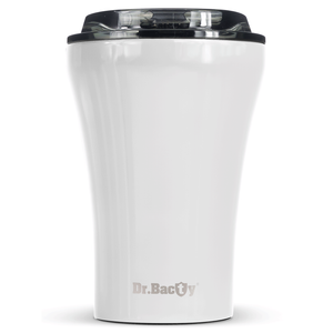 Coffee thermal mug with ceramic coating Dr. Bacty Apollo 227 ml - white