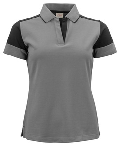 T-Shirt Polo Prime Polo Lady von der Marke Printer - Grau - Schwarz.