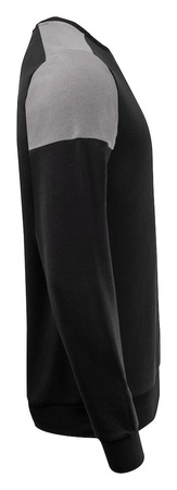 Two-tone Prime Crewneck sweatshirt by Printer brand - Black - Beige.