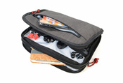 TROIKA business tech pouch 2 cable organizer - graphite.