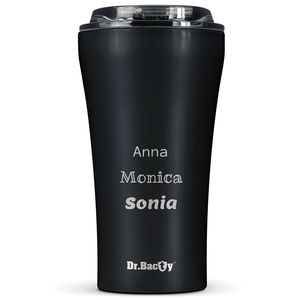 Ceramic-coated thermal Coffee Mug Dr.Bacty  Apollo 2.0 360 ml - Black Matt