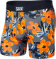 Herren-Schnelltrocknungs-Boxershorts SAXX VIBE Boxer Brief - Hibiskus - Grau