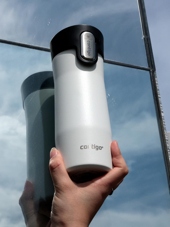 Contigo West Loop 3.0 Thermobecher 470ml - Französische Bulldogge - Weiß matt