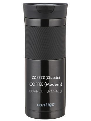 Contigo Byron 590ml Thermobecher mit Gravur - Schwarz