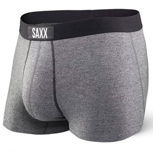 Herren Boxershorts, schnell trocknende SAXX VIBE Trunk - melierter grauer Farbton.