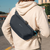 Biodrówka saszetka wodoodporna antykradzieżowa Pacsafe V - granatowa