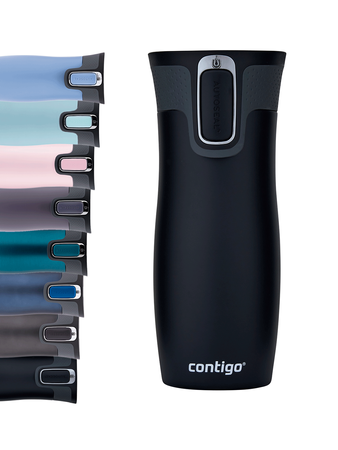 Contigo West Loop 2.0 Thermal Mug Set 470ml - Matte Graphite + Matte Black