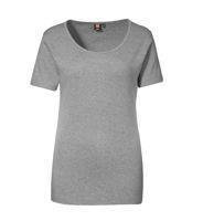 T-Shirt Rib 1x1 Marke, graue Melange