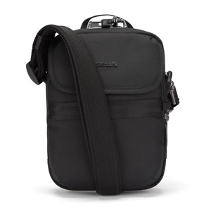 A small Pacsafe Metrosafe X 3 l anti-theft shoulder bag - black.