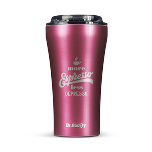 Dr.Bacty Apollo 2.0 thermischer Kaffeebecher - Espresso depresso - 360 ml - Rosa