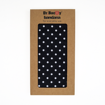 Multifunctional scarf Dr. Bacty polka dots black