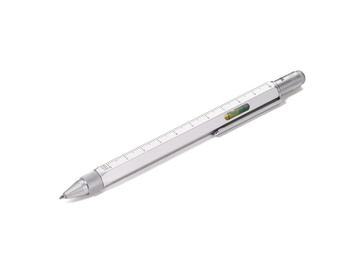 multi-purpose ballpoint pen TROIKA construction - silver.