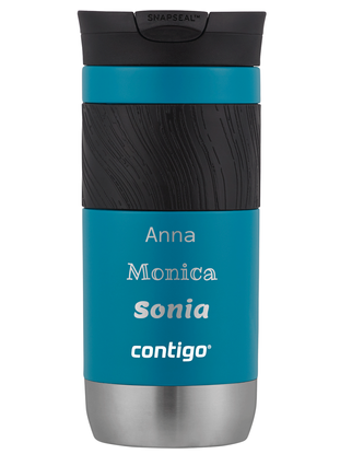 Kubek termiczny z grawerem Contigo Byron 2.0 470ml - Niebieski mat