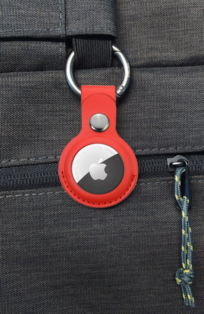 keychain case TROIKA airtag cover - red.