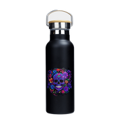 Dr.Bacty Iris Thermoflasche aus Edelstahl - schwarz - Schädel