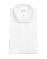 Poplinlong -Ärmel Modern Fit White durch ID, Biały