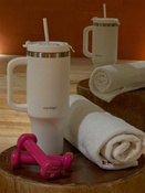 Thermal mug with straw Contigo Streeterville Tumbler 1200 ml - Salt