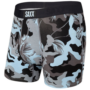 Herren-Schnelltrocknungsboxershorts SAXX VIBE Boxer Brief in Tarnfarbe - blau.