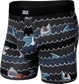 Herren-Atmungsaktive SAXX DAYTRIPPER Boxer Briefs mit Haifischöffnung - Schwarz.