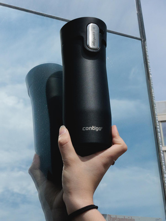 Thermal mug Contigo West Loop 3.0 with custom inscription- engraved - Balck
