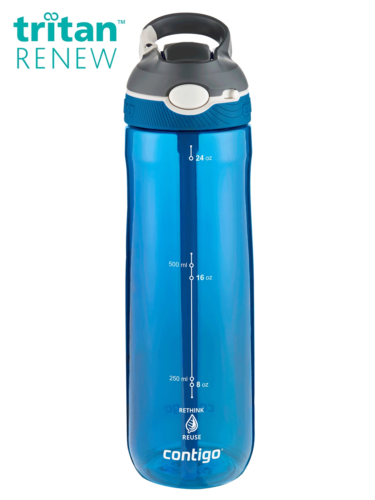 Water bottle Contigo Ashland 720ml - Monaco/Grey Blue | BRANDS \ CONTIGO \ WATER  BOTTLES BRANDS \ CONTIGO \ ALL PRODUCTS COMPANY GIFTS \ OFFICE GADGETS \ WATER  BOTTLES | Red Bird Dystrybutor Markowe Gadety i odzie reklamowa