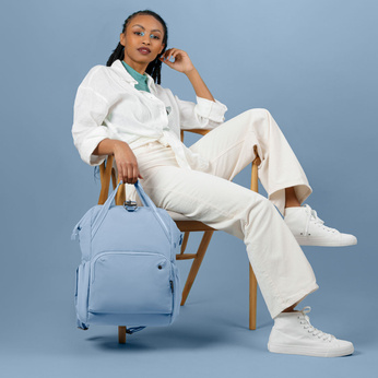Pacsafe Citysafe CX Econyl Anti-Diebstahl-Rucksack für Frauen - hellblau