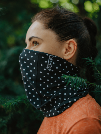 Chusta wielofunkcyjna Dr.Bacty Polka Dots Black