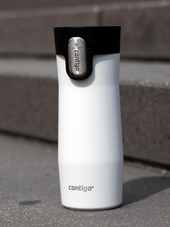 Contigo West Loop 3.0 Thermobecher 470ml - Französische Bulldogge - Weiß matt