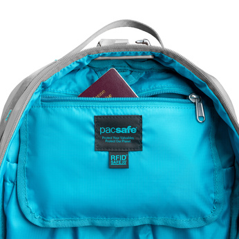 Pacsafe ECO Econyl® Anti-Diebstahl 18l City-Rucksack - grau
