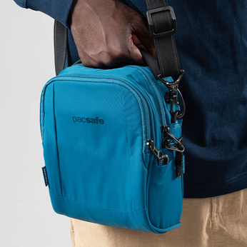 Anti-theft shoulder bag Pacsafe LS100 - turquoise