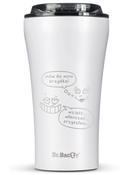 Dr.Bacty Apollo 2.0 thermal coffee mug - Talk to me - 360 ml - Glossy White