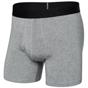 Herrenkühlboxershorts / Sportunterwäsche mit Reißverschluss SAXX DROPTEMP COOL Boxer Brief Fly - grau