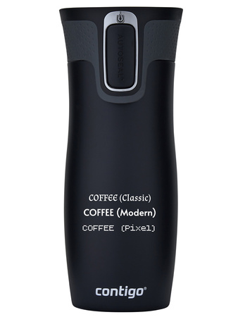 Personalisierbarer thermobecher Contigo West Loop 470ml - Schwarz