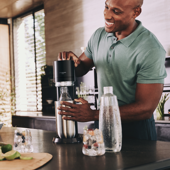 Saturator do wody gazowanej SodaStream Duo czarny'+ 2 butelki+ nabój CO2