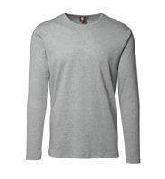 T-shirt - splot interlock długi rękaw marki ID, Szary melange