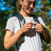 Anti-theft 25L Pacsafe ECO Econyl® travel backpack - grey