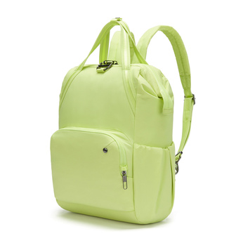 Pacsafe Citysafe CX Econyl Anti-Diebstahl-Rucksack für Frauen - lindgrün