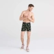 Herren-Boxershorts SAXX ULTRA Boxer Brief mit Streifen - grau