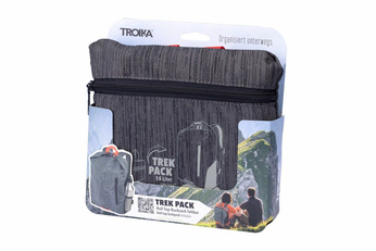 foldable backpack type roll top TROIKA trekpack - gray.
