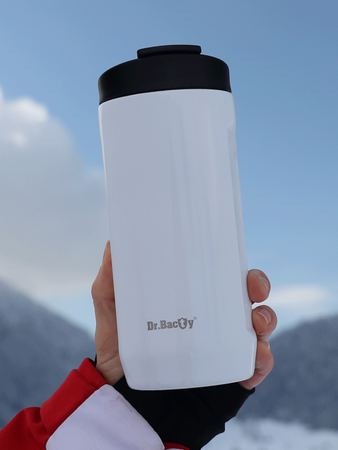 Kaffee Thermalbecher Dr. Bacty Notus für den Manager - weiß